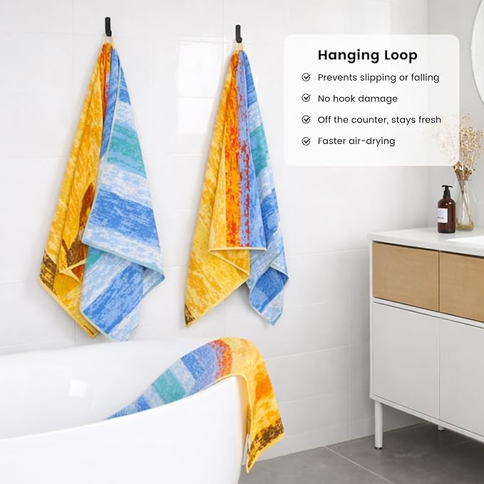 SEMAXE 12-Piece Family Bathroom Towel Set