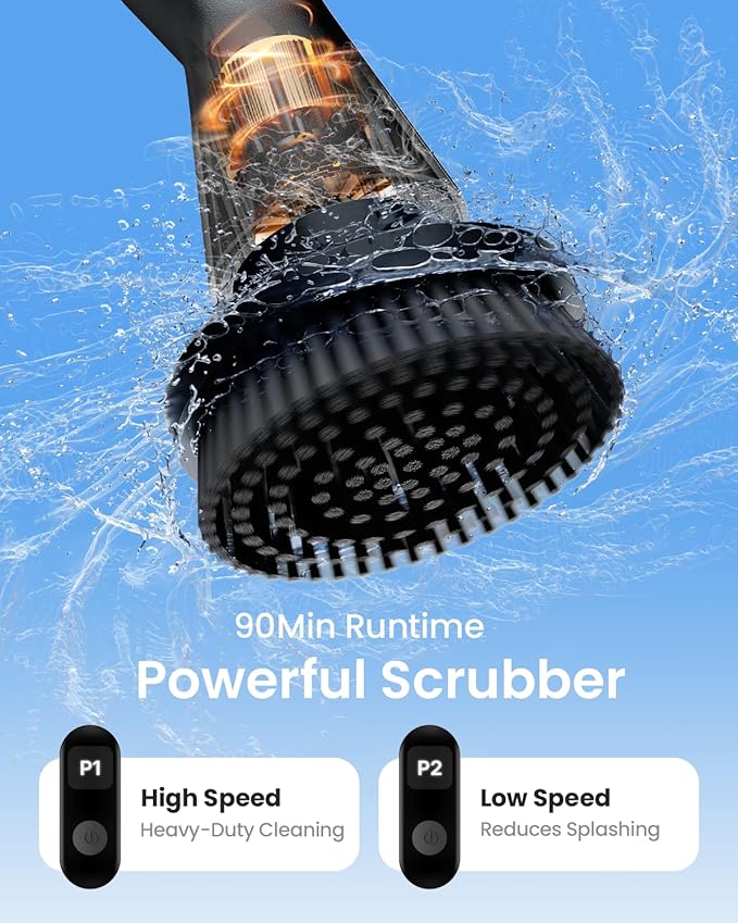 Leebein Electric Spin Scrubber, Cordless Cleaning Brush
