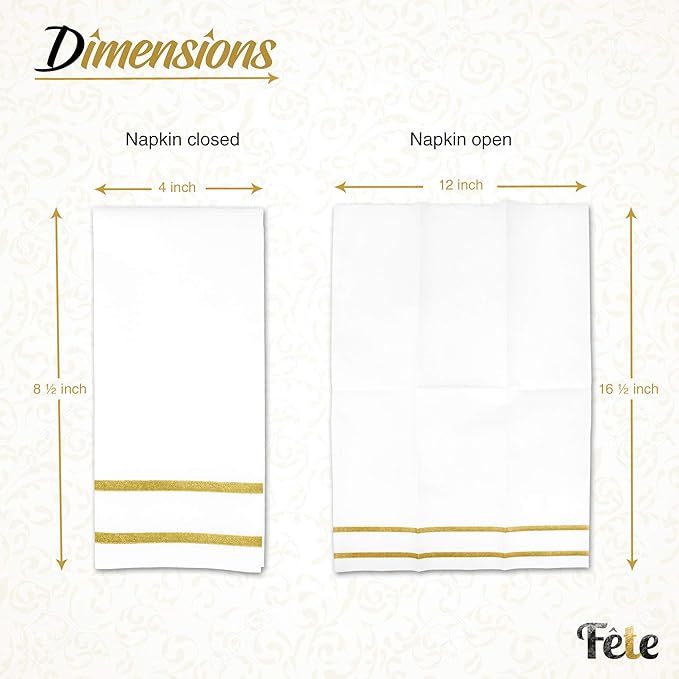 Disposable Hand Towels for Bathroom, Wedding Napkins for Tables, and Restrooms