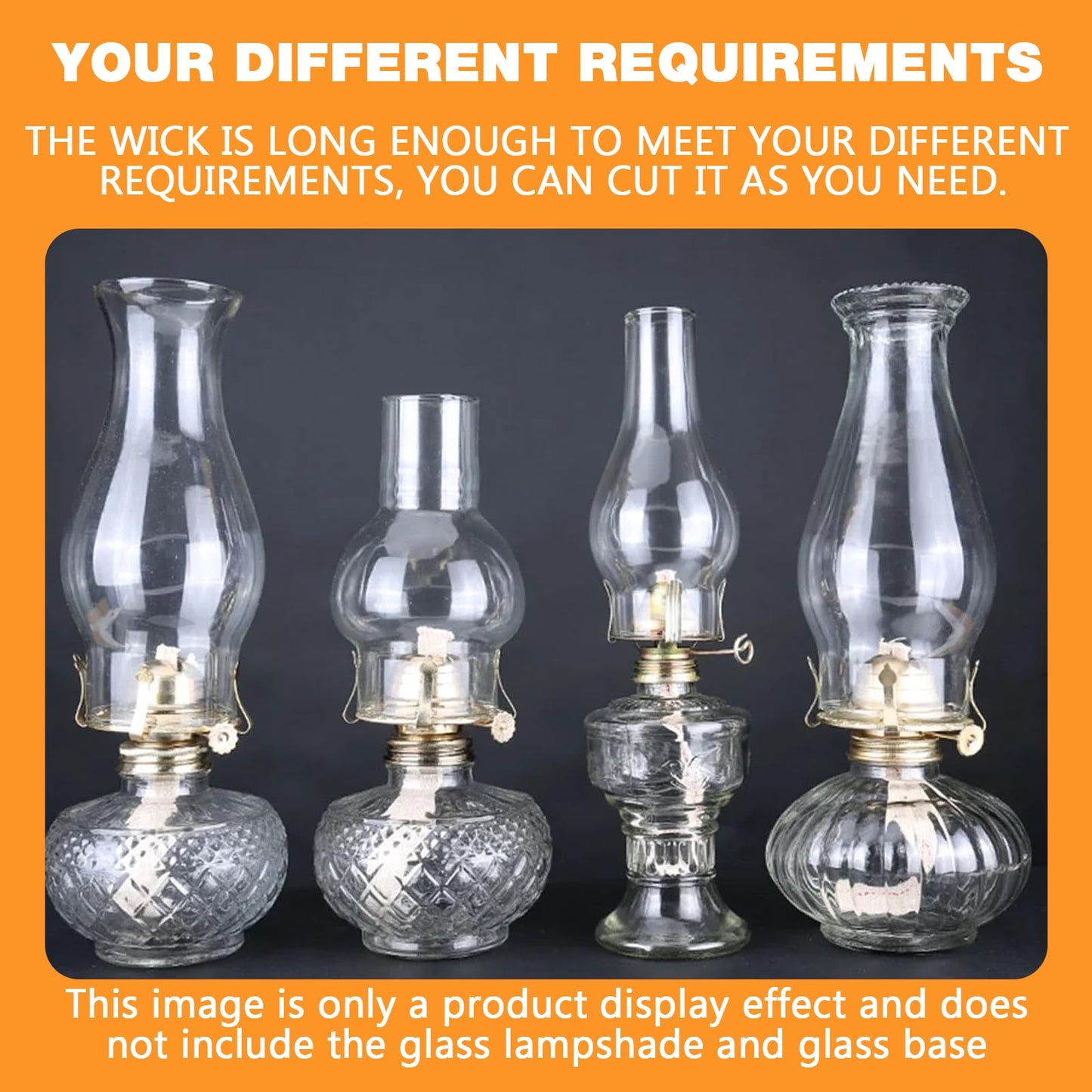 Pacify 3 Pack Oil Lamp Burner Kerosene Oil Lamp Parts Replacement #2 Brass Plated with 1 Roll 9.4FT Cotton Wick