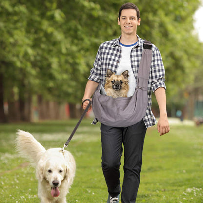 AGPTEK Pet Sling Carrier, Ownpets Pet Sling Carrier Bag Fit Medium Size Cats&Dogs Maximum Load 10 kg, Comfortable, Adjustable, Perfect for Daily Walk, Outdoor Activity and Weekend Adventure…