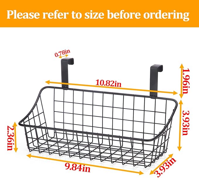 LeleCAT Cabinet Door Organizer Basket