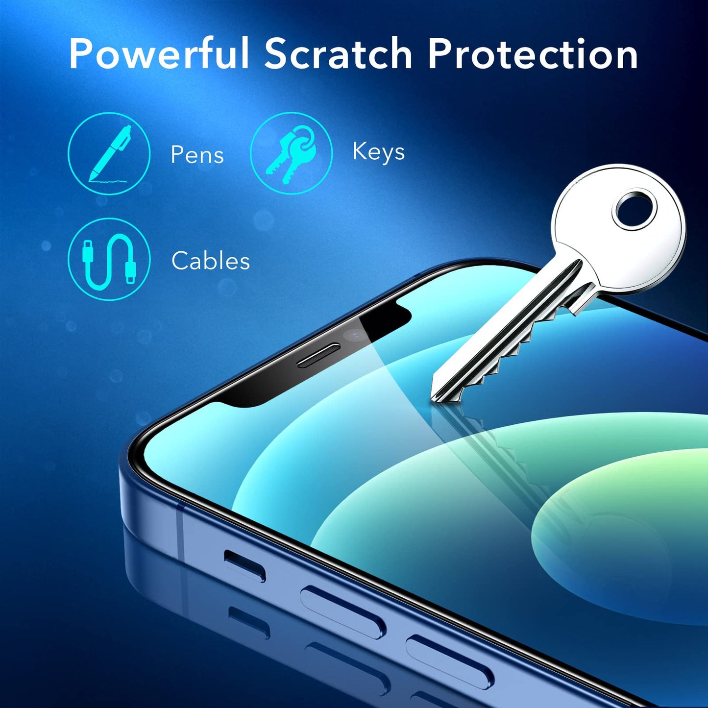 ESR 3 Pack for iPhone 15 Pro Max Screen Protector, [9H Hardness] [Military Grade Shatterproof] Full Coverage Tempered Glass Film with Easy Installation Tool, HD Clear, Scratch Resistant