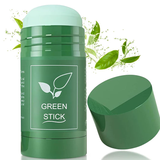 SHUIKU Green Tea Clay Stick Face Mask – Blackhead Remover & Pore Cleanser with Green Tea Extract for Deep Cleansing, Oil Control, and Skin Brightening – For All Skin Types, Men & Women