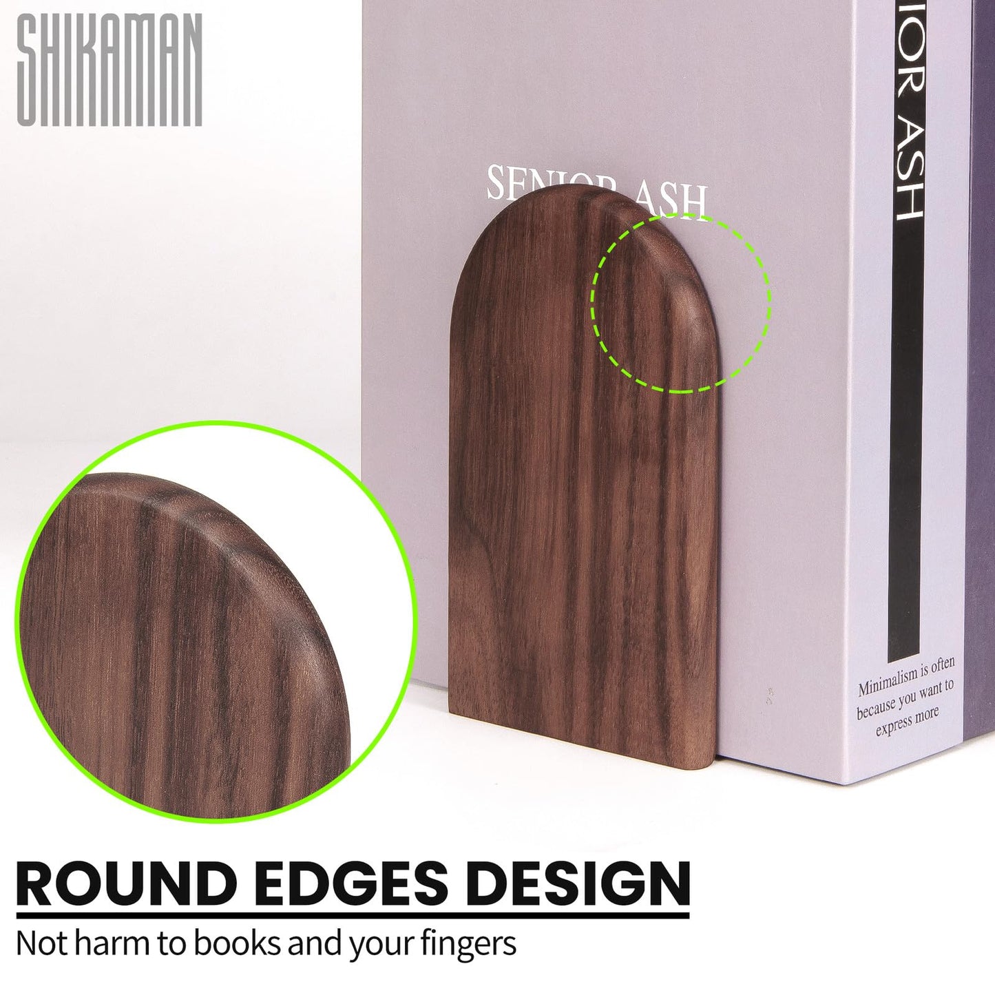Book Ends,1 Pair Bookends Wood Book Ends Universal Economy Bookend