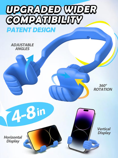 Teen Boys Gifts for Men Adults Cell Phone Stand: UPGRADE Easter Gifts for Kids Son Adjustable Lazy Thumbs Up Phone Holder for Desk Cool Gadgets Fun Gifts ideas for Him Husband Stocking Stuffers