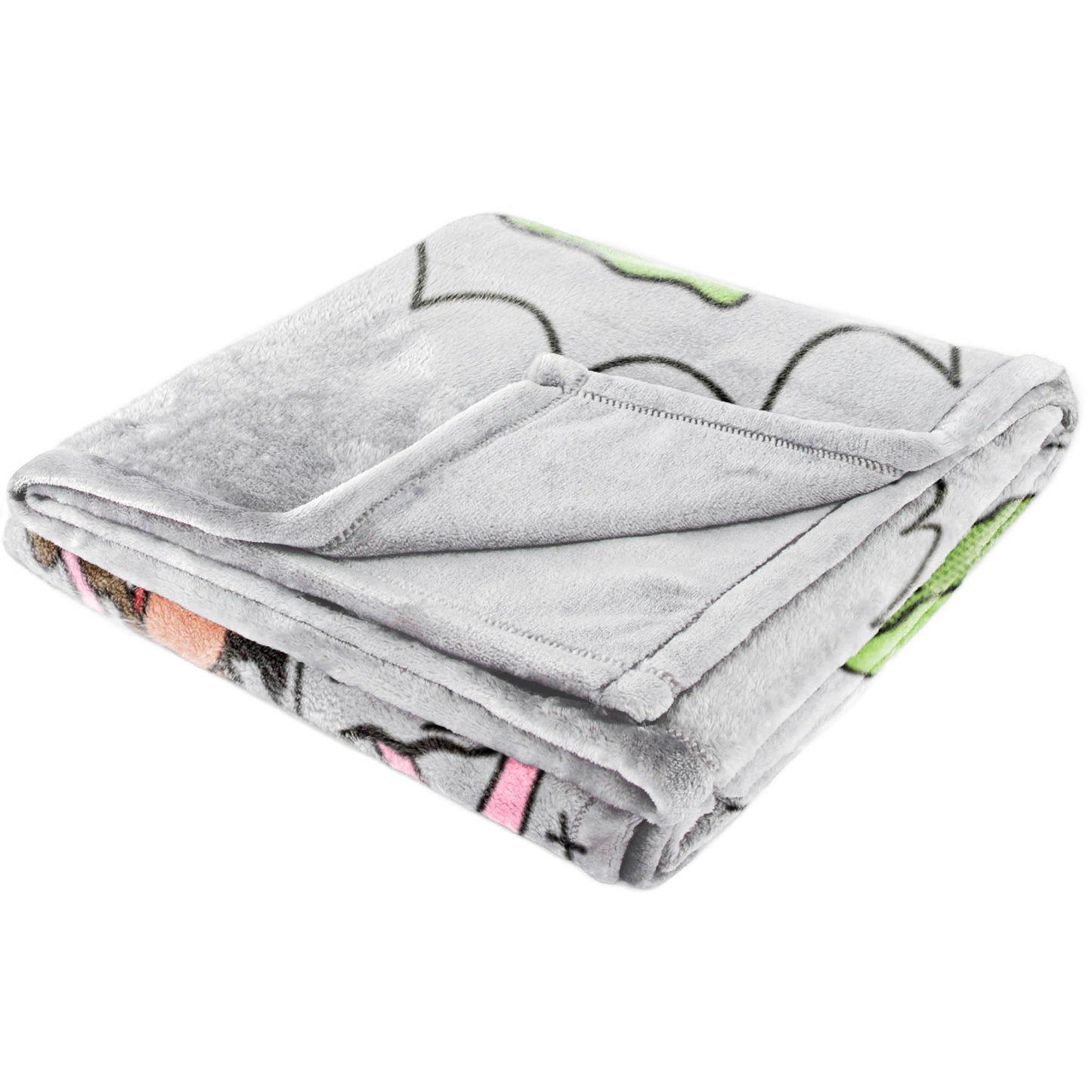 Jay Franco Kids Plush Throw Blanket – Soft & Comfy 50x70 Inches Throw for Couch or Bed – Cozy Home Décor for Living Room & Bedroom, Grey - Minecraft Creeper