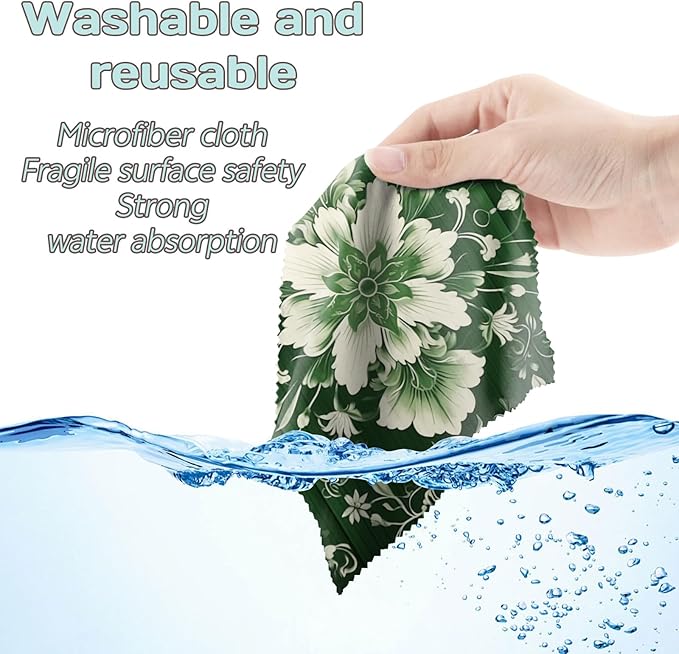 6 PCS Glasses Cleaning Cloth Eyeglass Lens Microfiber Cleaning Cloth Reusable