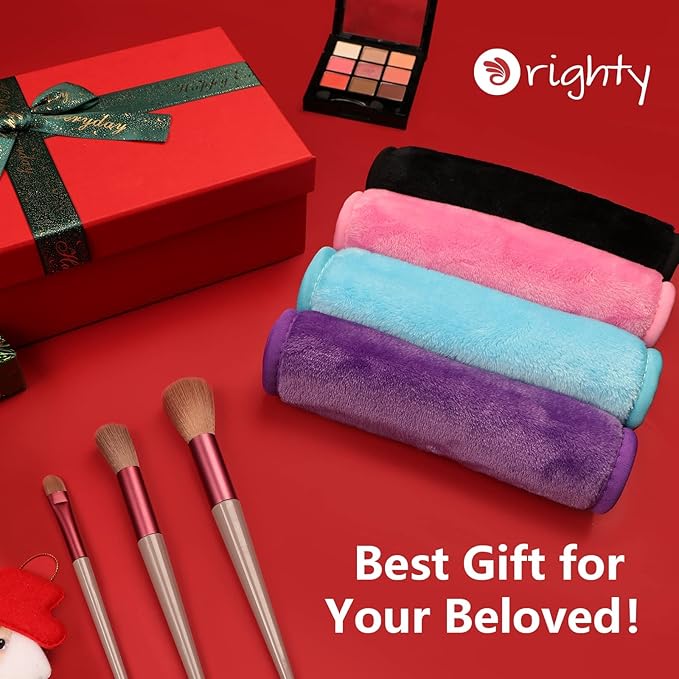 Orighty Makeup Remover Cloths Pack of 4, Reusable Microfiber Facial Cleansing
