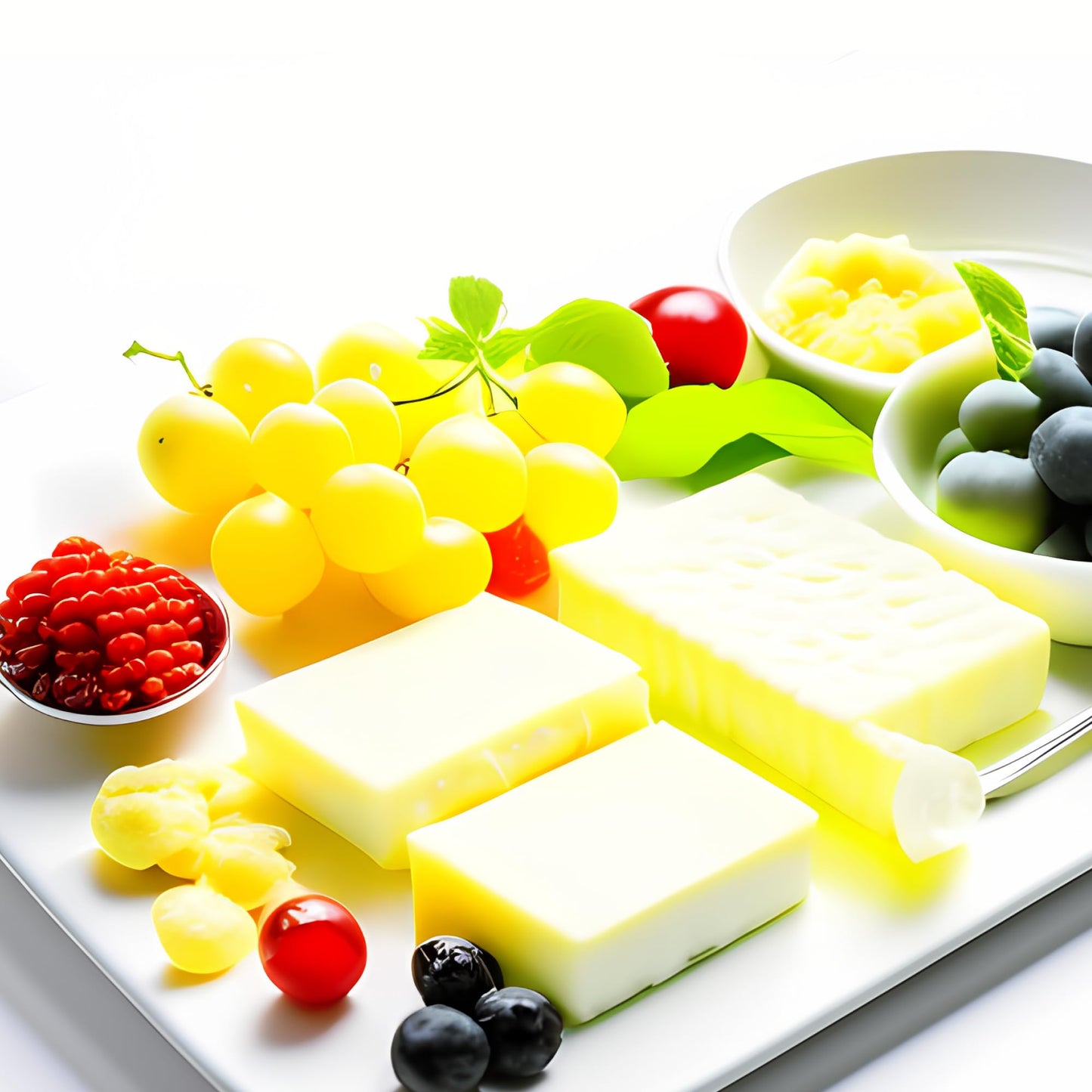Sisson Distribution Premium Porcelain Square Serving Platter - 10 Inch, Elegant White Butter Board for Cheese, Charcuterie, Weddings, Parties, Microwave & Dishwasher Safe