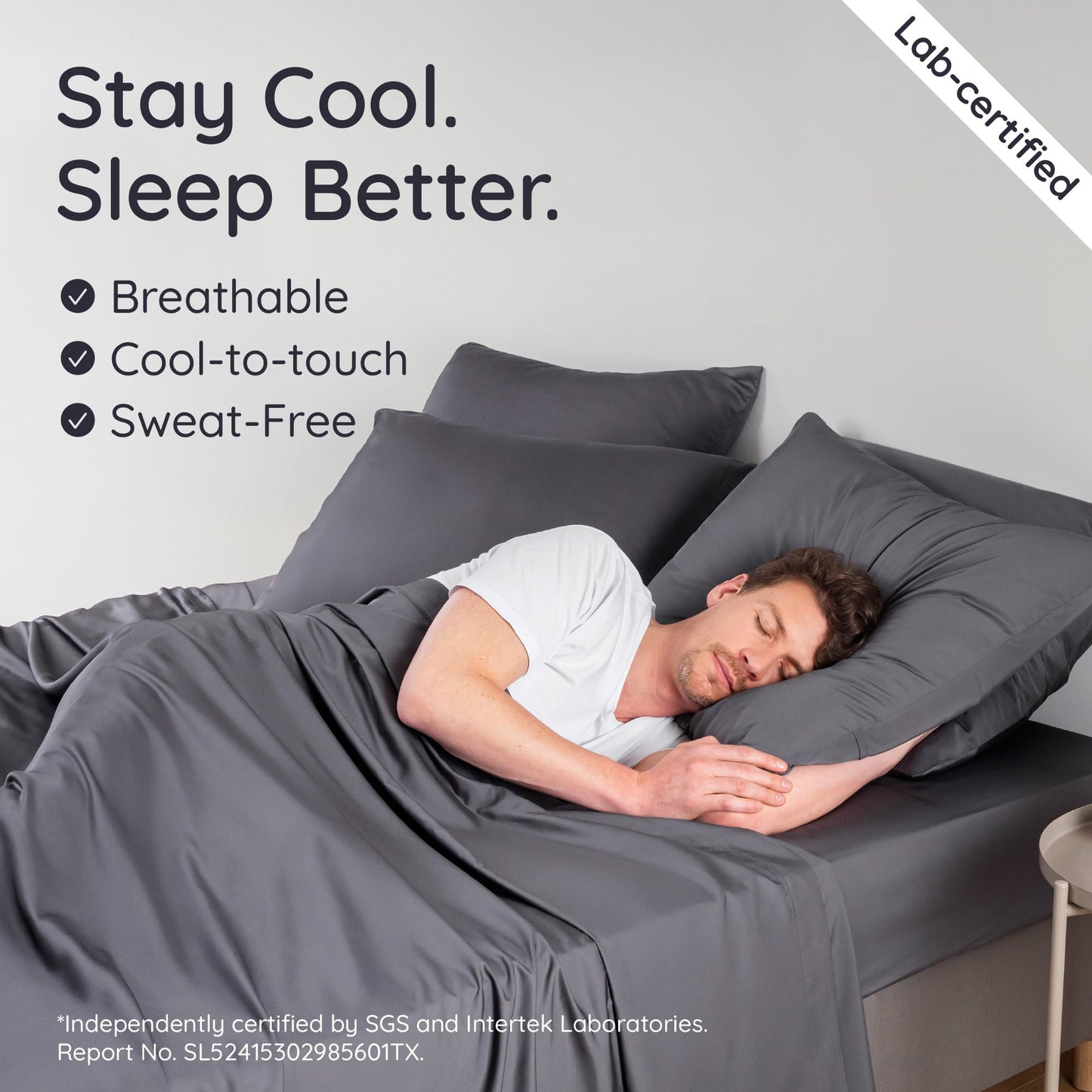 Bambaw 100% Viscose Derived from Bamboo Fitted Sheets King Size Only, Cooling Fitted Sheet King Size for Night Sweats, 16’’ Deep Pocket, Breathable & Oeko-TEX® Standard 100 Certified (Charcoal)