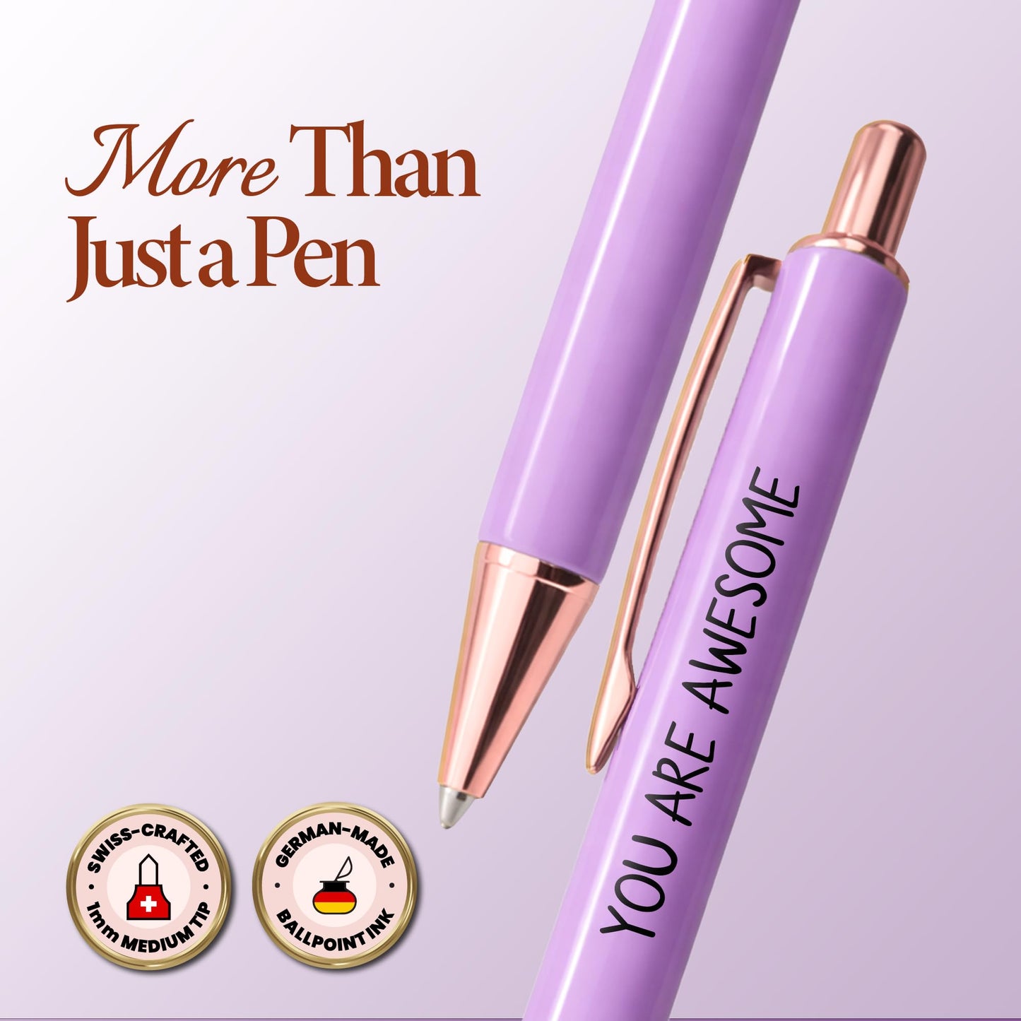 MESMOS 3Pcs Fancy Pen Sets for Women Gift, Administrative Professional Day Gifts, German-Ink, 1mm Tip, Cute Pens for Journaling No Bleed, Employee, Teacher Appreciation Gift, Thank You Gifts for Women
