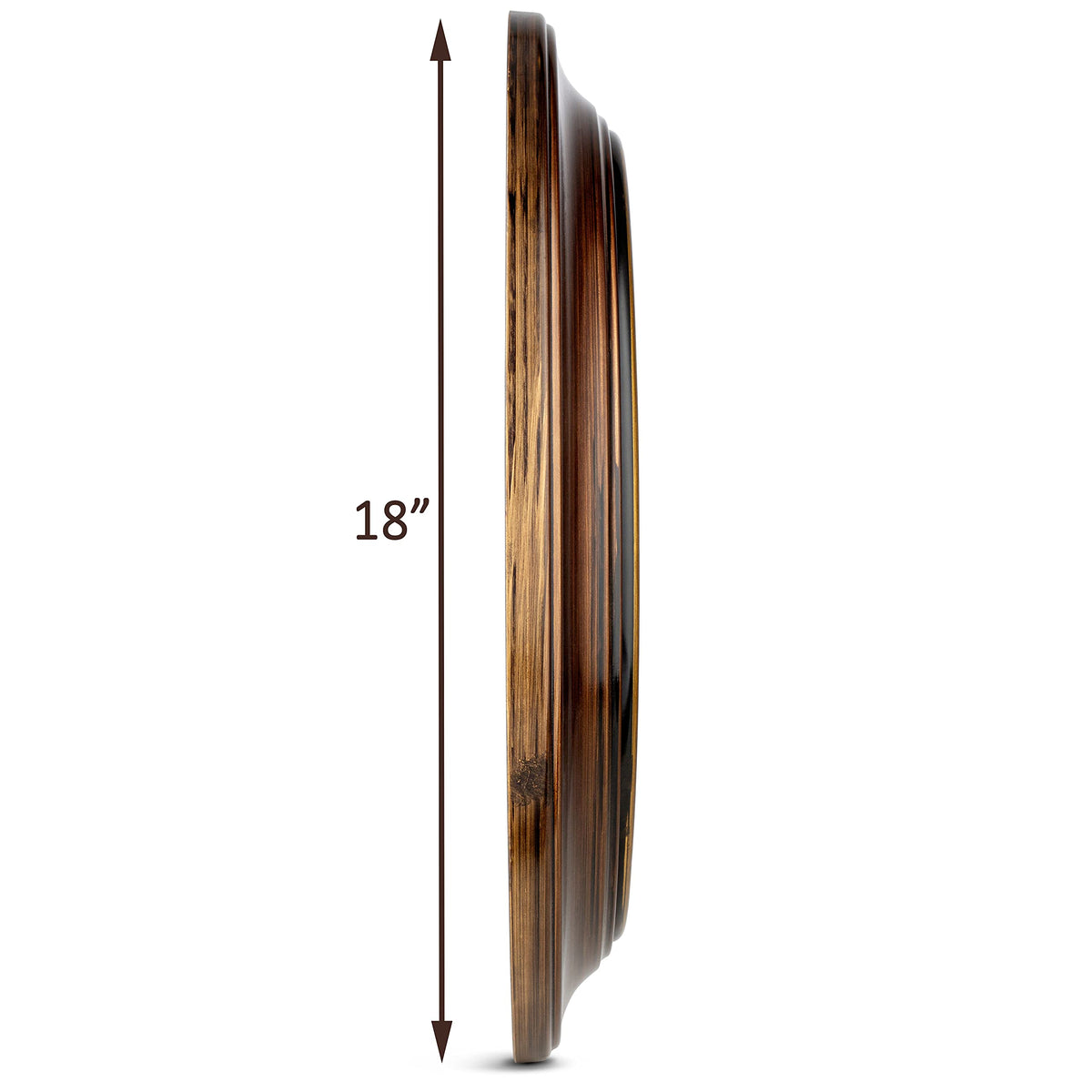 Bernhard Products Large Wall Clock 18" Quality Quartz Silent Non Ticking, Battery Operated for Home/Living Room/Over Fireplace, Beautiful Decorative Timeless Stylish Bronze XL Clocks, Easy to Read