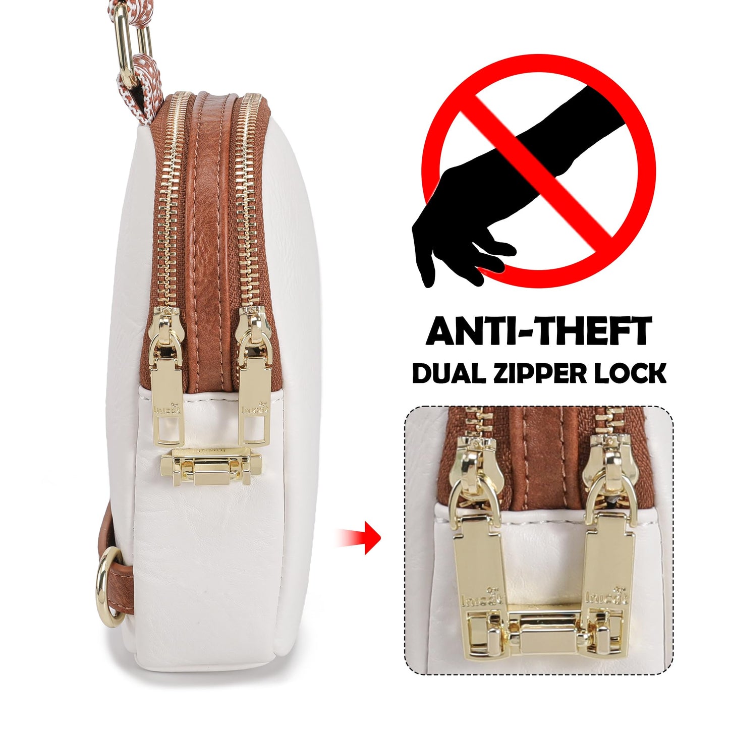 INICAT Anti Theft Crossbody Bags for Women Travel Small Sling Bags Cross Body Bag Purses for Woman