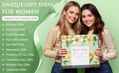 Mothers Day Birthday Gifts for Women Self Care Gift, Vanilla Coconut Relaxing Spa Gift Basket Bath Set Get Well Soon Care Package Easter Gifts for Women Mom Her Sister Friend Wife Grandma w/ Blanket