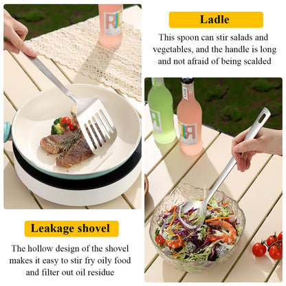 Camping Essentials, Evanda Camping Cooking Utensils, Travel Essentials, Portable Camping Kitchen Utensil Set for Travel, Picnics, RVs, Camping, BBQs, Parties