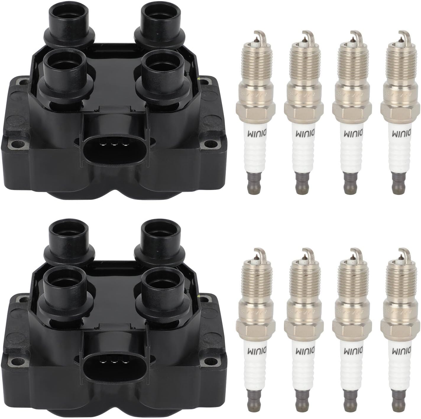 ECCPP 3 ignition coils with 3 iridium Spark Plugs,UF808,coils packs,for Smart Fortwo 2016-2017 0.9L‎224332428R,UF-808