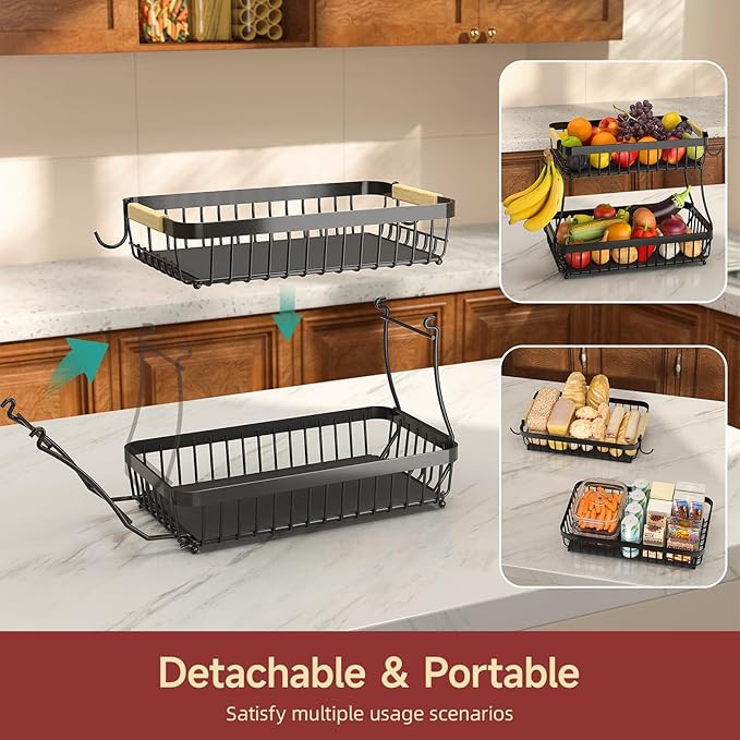 3 Tier Fruit Basket for Kitchen Counter