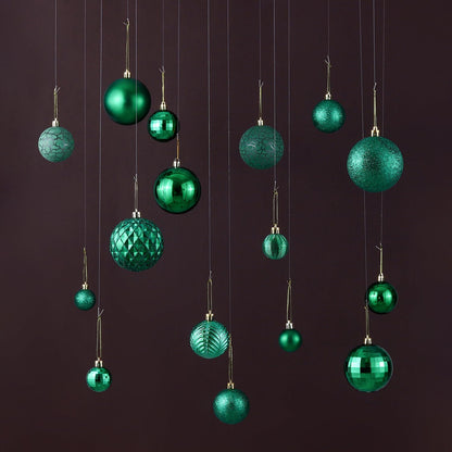 LANGXUN 36pcs Emerald Green Christmas Tree Decorations Balls, Bolas De Navidad, 2025 Christmas Decor, Indoor Outdoor Shatterproof Christmas Ornaments, Xmars Party Wedding Suppiles