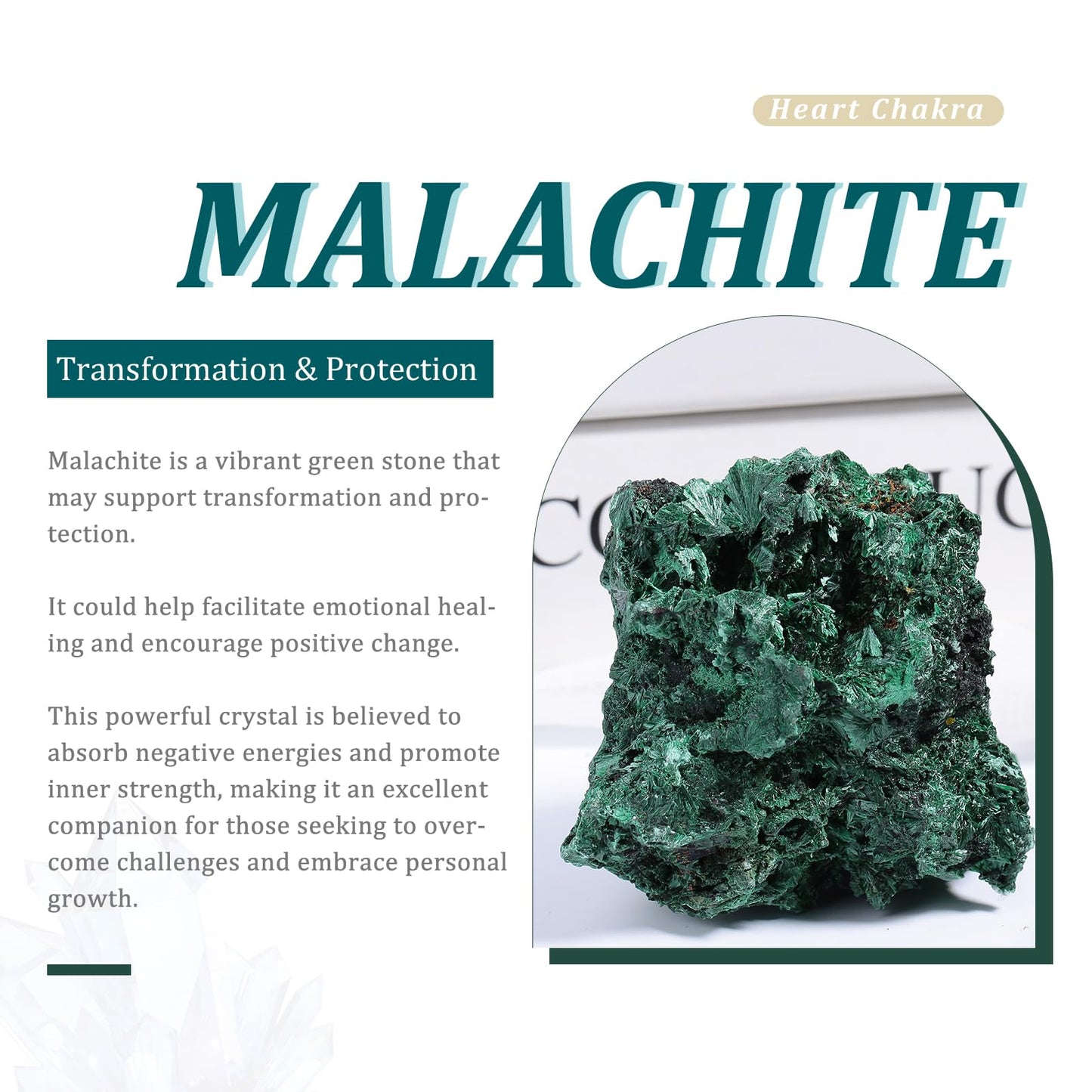 Nupuyai Natural Raw Malachite Crystal Stone for Reiki Healing Stress Anxiety, Real Green Malachite Specimen Cluster Decor for Home Office Tabletop, 201-300g