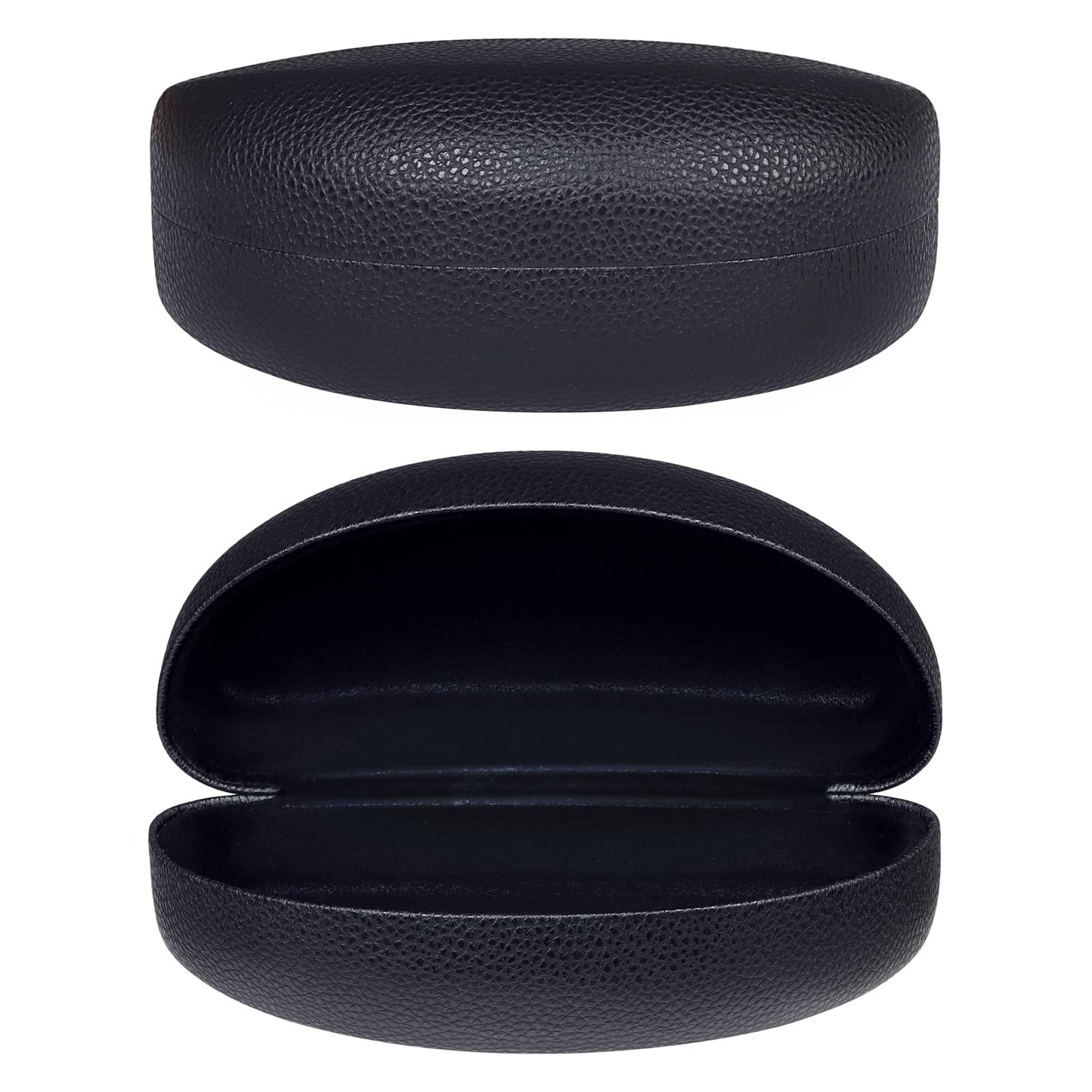 molshine Hard Shell Sunglasses Case,Classic Large Glasses Case with Cleaning Cloth and Pouch for Women Men Travel(Black)