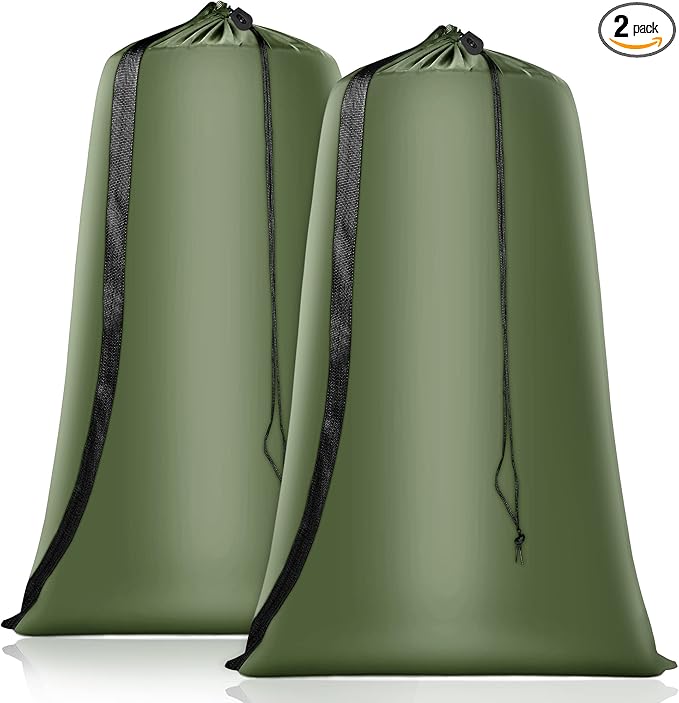 Heavy Duty Laundry Bag 2 Pack XL Nylon Laundry Bags