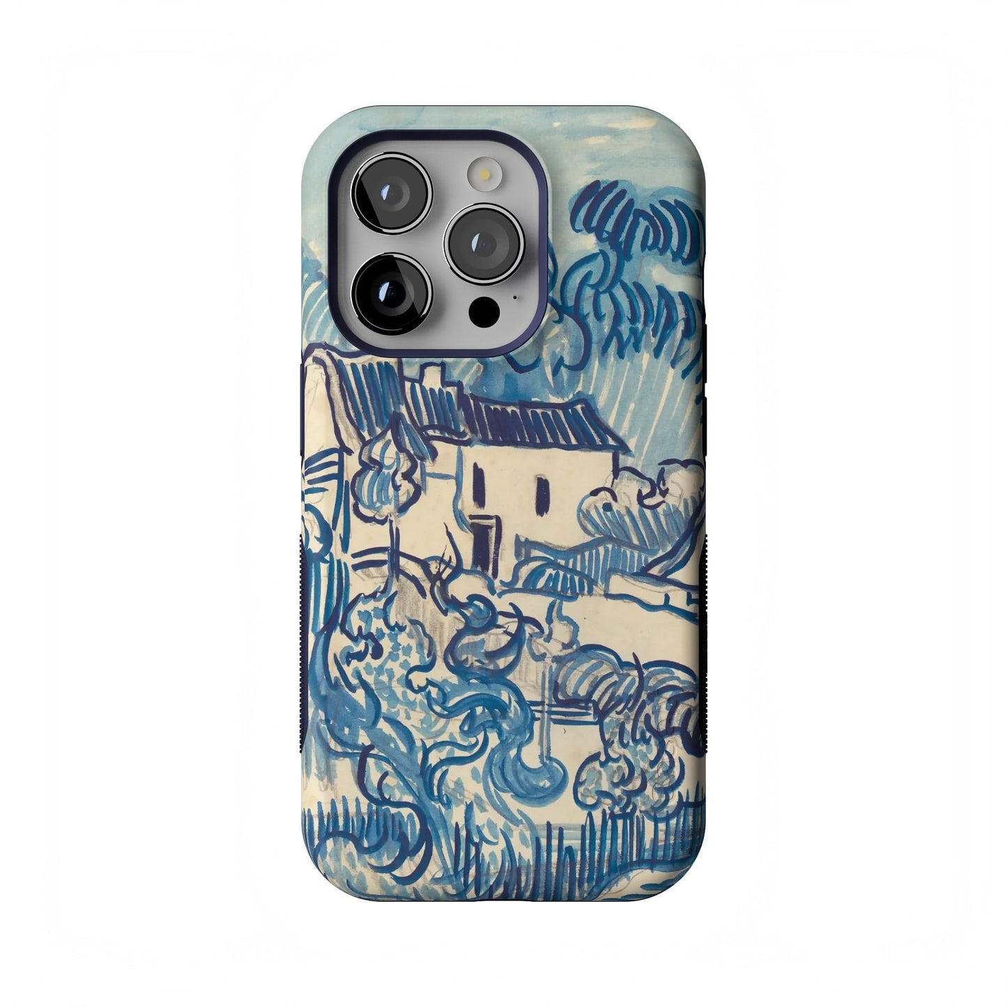 Casely iPhone 14 Pro Case | Opposites Attract | Day & Night Mountains | Compatible with MagSafe | Bold Protective Design