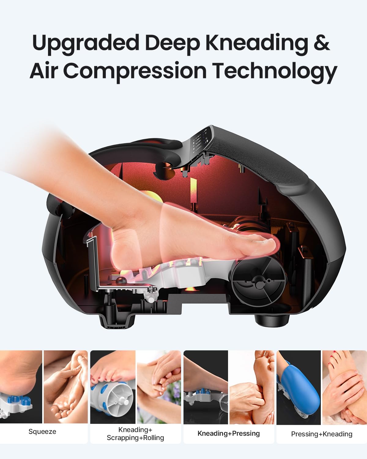 RENPHO Foot Massager Machine [2025 Upgraded], FSA HSA Eligible Shiatsu Foot Massager with Heat, Plantar Fasciitis Massager, True Feet Massage, Birthday Gifts for Women Mom Men Dad, Fits Up to Size 13