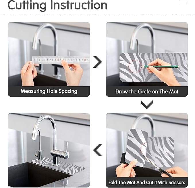 Kitchen Sink Splash Guard 1 PC 14.7 Inch Sink Faucet Mat Splash Guard