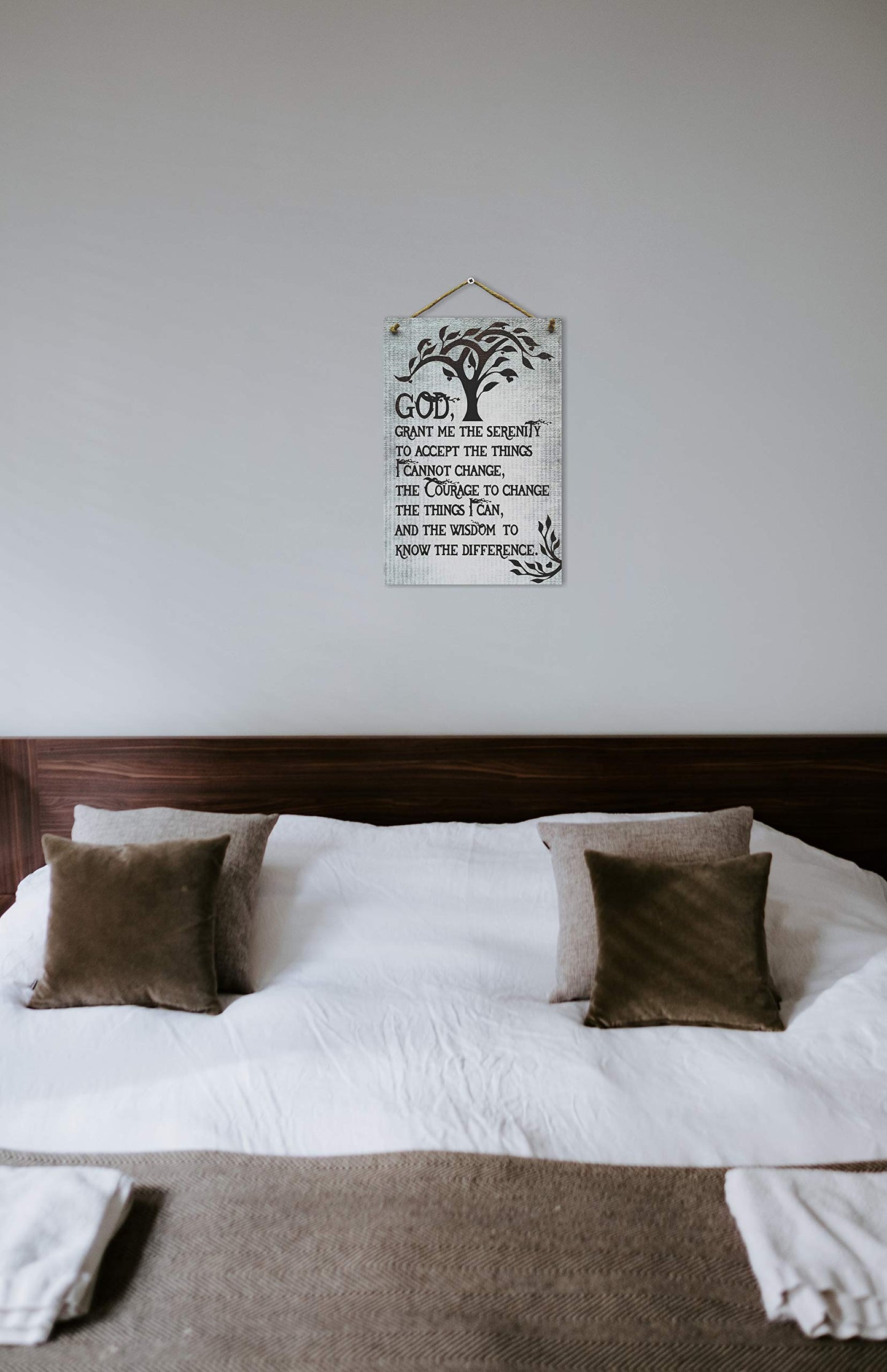 CARISPIBET God grant me serenity, courage, wisdom | religious home decor signs, faith and belief, wall ornament, signs 8" x 12"