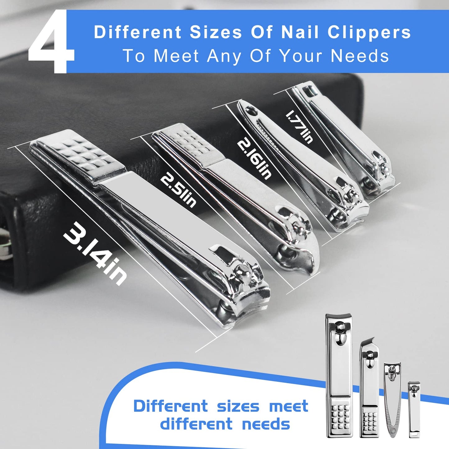 Manicure Set 30 in 1 Nail Clipper set, REDFLOW nail clippers, fingernail & toenail clippers, Manicure Tools, pedicure tools, Suitable for Travel Manicure Kit, Nail Set Kit With Everything Profe