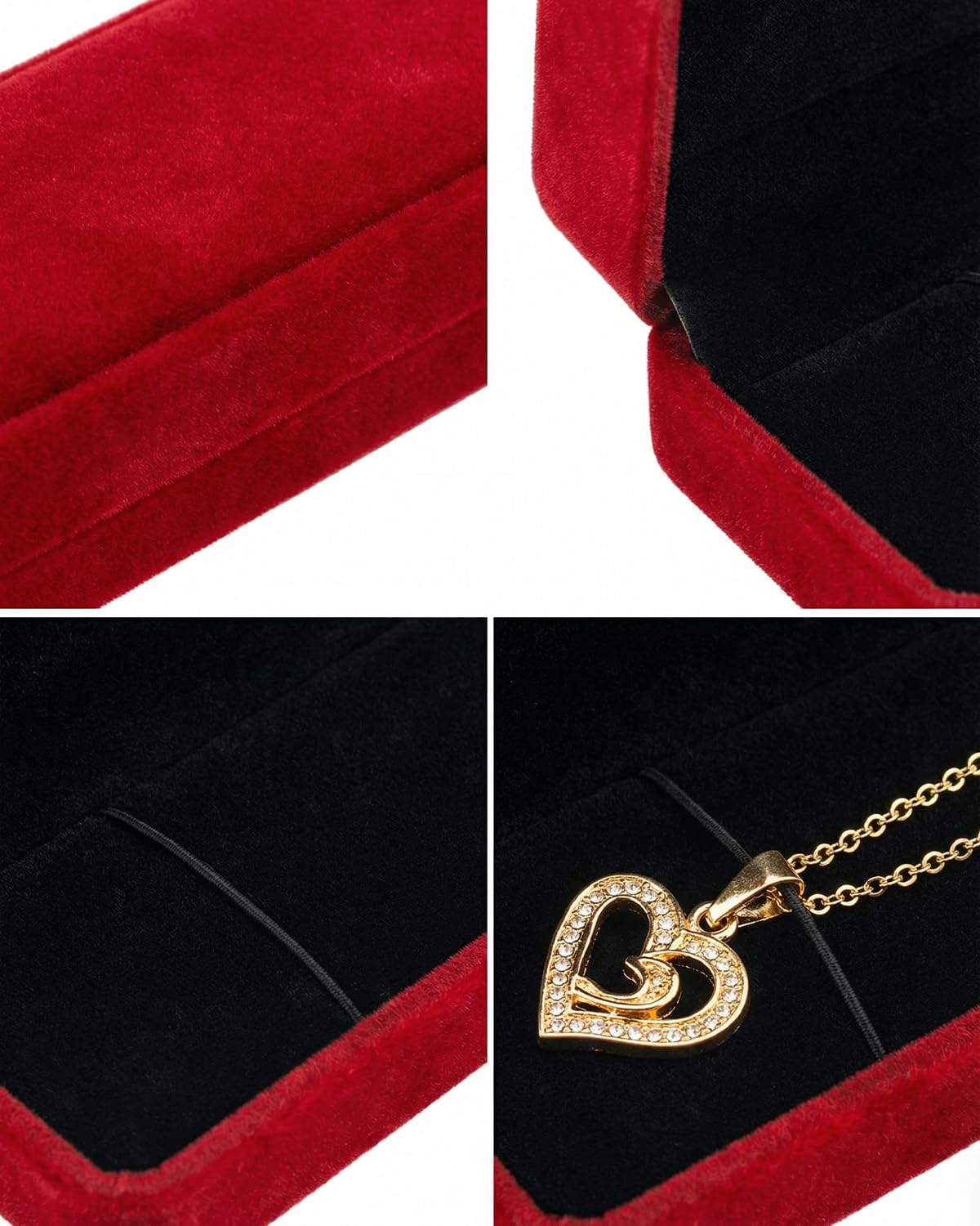 Zitonyang Jewelry Boxes, 12 Pack Velvet Necklace Box Long Bracelet Box Necklace Gift Boxes, Jewelry Storage Display Case For Wedding, Engagement,Proposal, Birthday And Anniversary (Red)