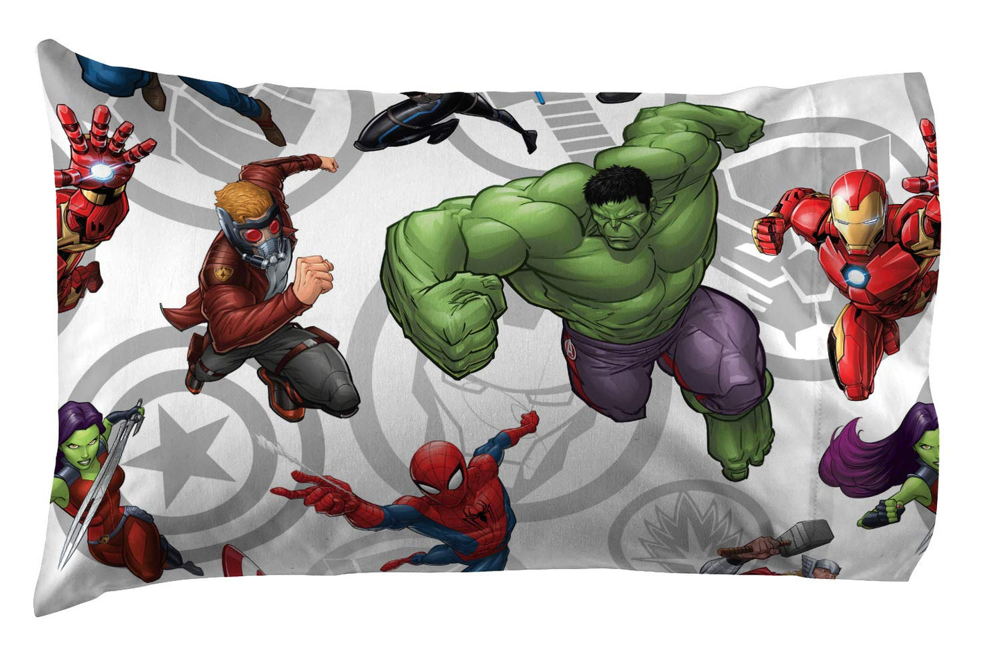 Jay Franco Kids Sheet Set with Fitted, Flat Sheets & Pillow Cover - Ultra-Soft Bedding with Pillowcase for Room Decor, Multi - Avengers, 3 Piece Twin