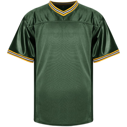 Phoneutrix Blank Football Jersey, Sports T-Shirt Hip Hop Jersey for Party (3X-Large, Dark-Green)
