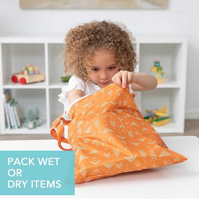 Bumkins Waterproof Wet Dry Bag for Baby, Swim Suit, Cloth Diapers, Pump Parts