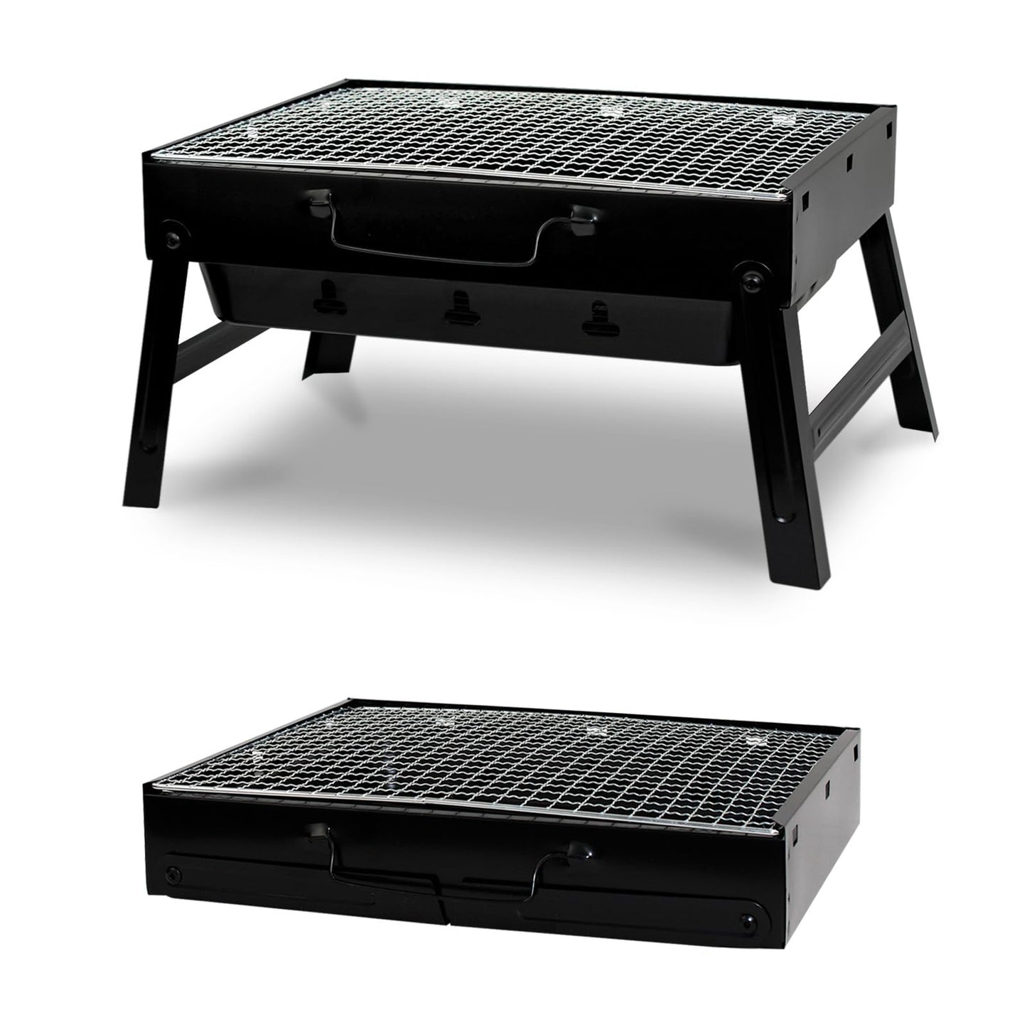 BBQ Barbecue Grill Portable Folding Charcoal for Camping Garden Outdoor Cooking Fun by Crystals®