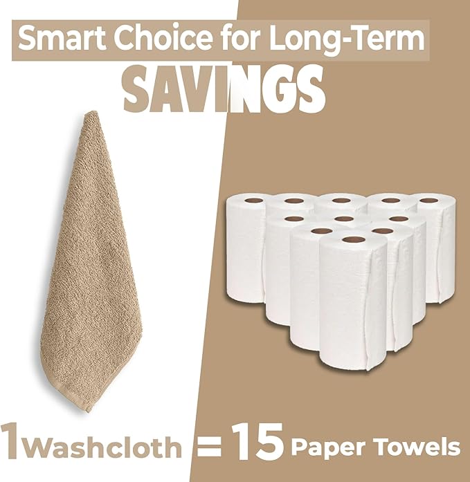 DAN RIVER 24 Pack Wash Cloths for Showering