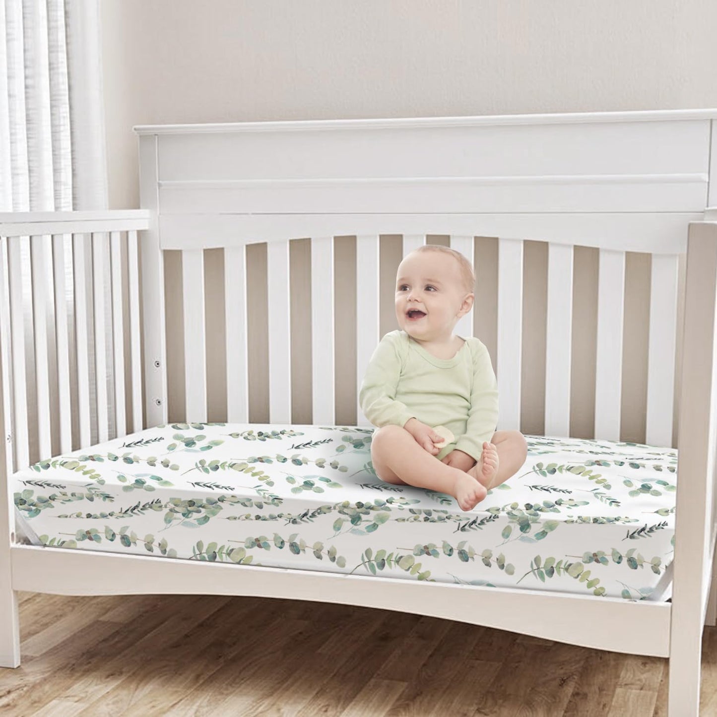 Bimocosy Crib Sheets 4 Pack, Baby Crib Sheets Fitted for Boys and Girls Breathable & Snug Fit, Soft Toddler Bed Sheets for Standard Crib Mattress Nursery Daycare Essentials, Bear Cub