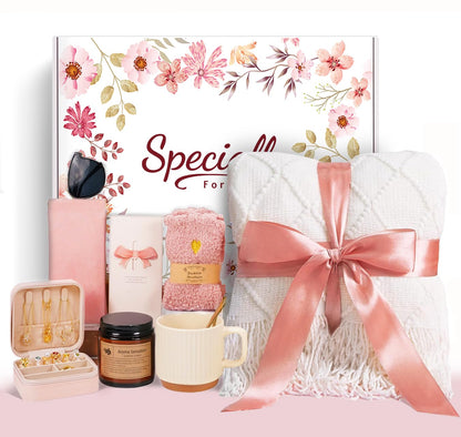 Hychipet 2026 Idea for Women Teen Girl-Regalos de Cumpleaños para Mujer Self Care Gifts for Women- Hug in a Box Get Well Soon Gifts Basket- Relaxation Gifts with Blanket Gifts