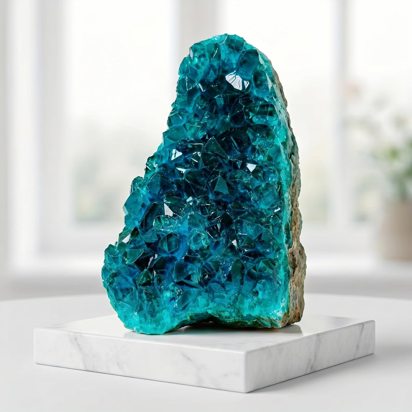 CrystalHola 1Pc Lake Blue Geode Crystal Cluster - Unique Crystal Decor for Home Decor, Crystal Collections, Meditation (100-200g)
