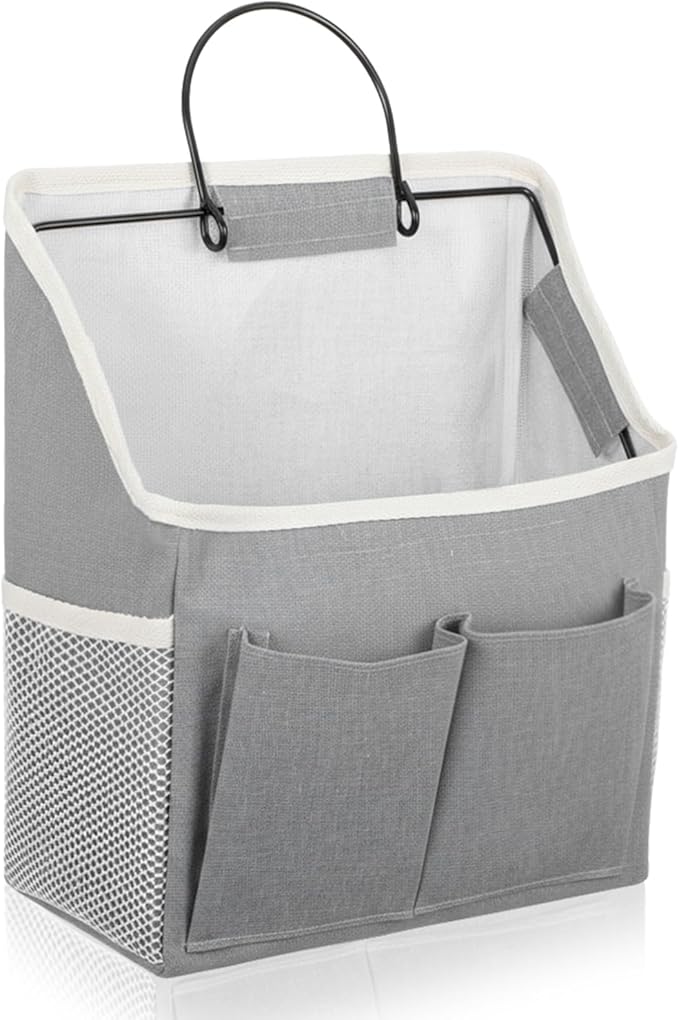 Wall Hanging Storage Bag Cotton Linen Hanging Storage Basket