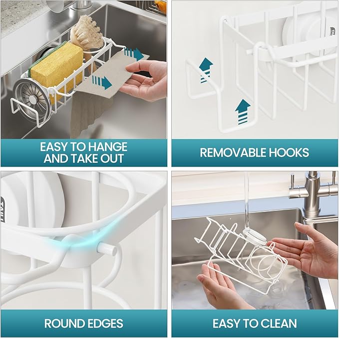 TAILI 4-in-1 Sponge Holder for Kitchen Sink