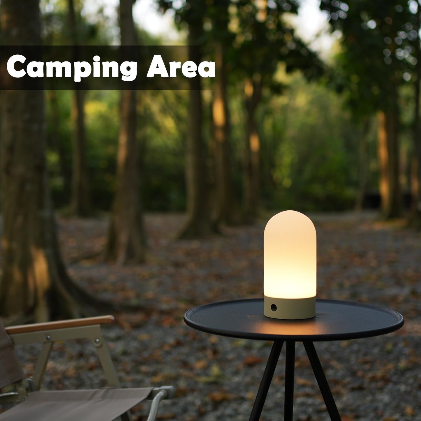 WEILAILUX Battery Operated Shower Lamp Waterproof, Small Portable Cordless Table Lamp Rechargeable, Touch Dimmable Mood Light for Home/Patio/Dining/Outdoor (Wood Grain)