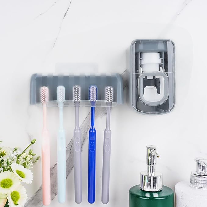 5 Slots Wall Mount Toothbrush Holder