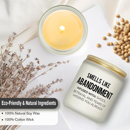 Farewell Gifts for Coworkers – Funny Leaving Gift Ideas for Retirement Moving Away Going Away Goodbye New Job, Miss You Candle for Women Female Men Boss Friends Work Bestie Neighbor (Lavender)