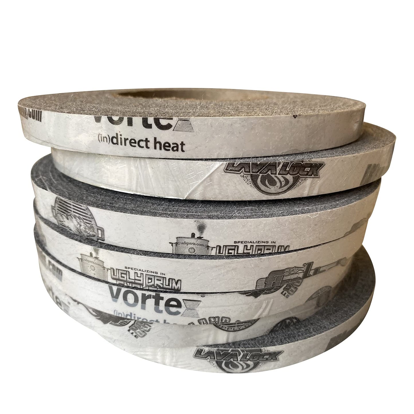 LavaLock 1/2" x 1/8" High Temp Nomex BBQ HT Gasket Smoker Seal, self Stick Grey