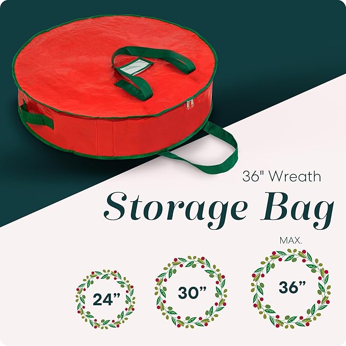 Handy Laundry Christmas Wreath Storage Bag