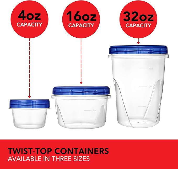 Stock Your Home 16oz Plastic Containers