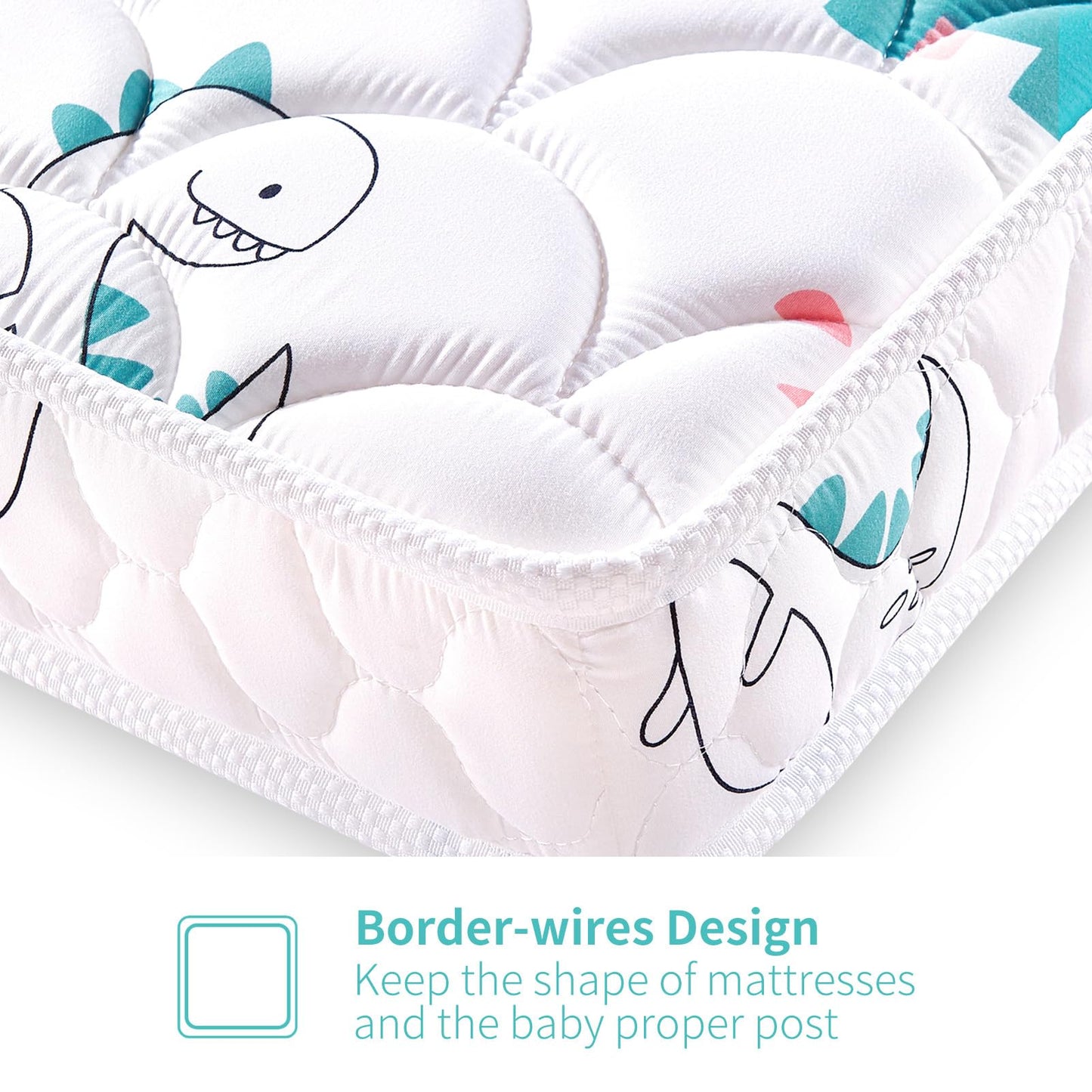 Letmxiu 5" Crib Mattress and Toddler Mattress, Dual-Sided and Firm, Hypoallergenic Crib Mattress, Fits Standard Crib and Toddler Bed
