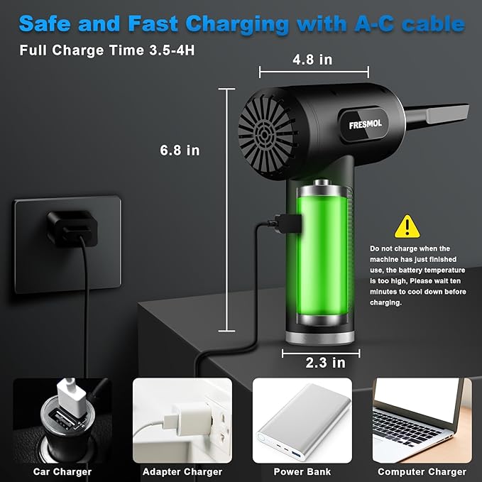 Compressed Air Duster-3 Gear Adjustable 100000RPM Electric Air Duster